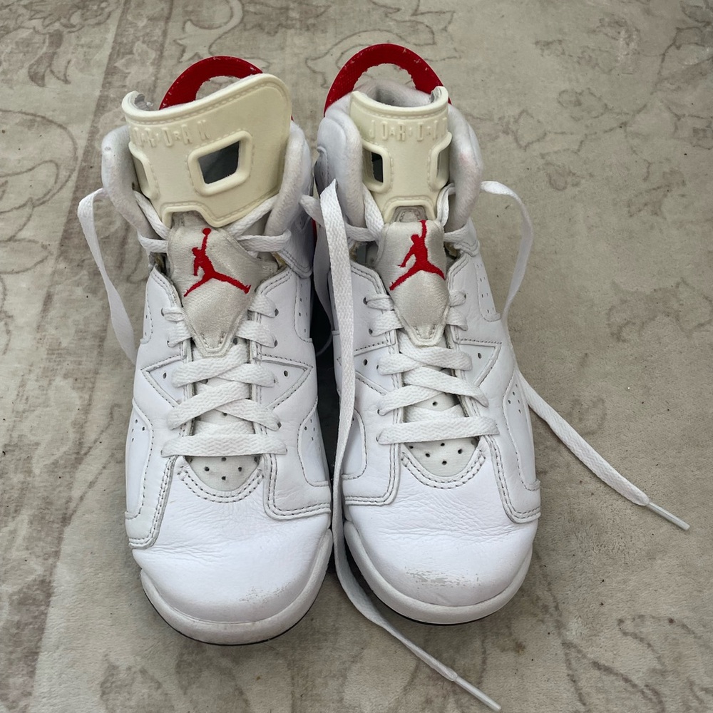 Jordan Kids' Air Jordan 6 Retro White/Red Sneakers